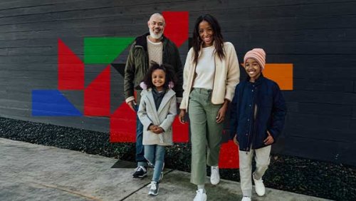 Family smiling