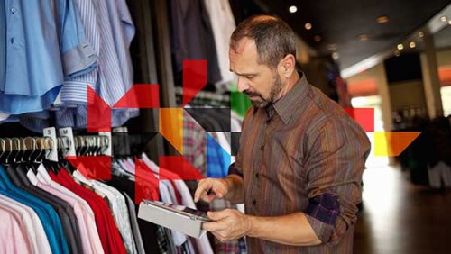 Man shopping