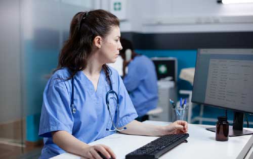 Woman working in healthcare