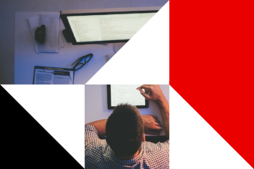 FAIR trapezoids with a person typing on the computer